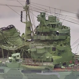 hlavní nástavba japonského křižníku Takao v měřítku 1:700